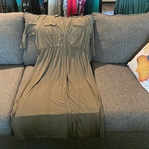 Olive green dress